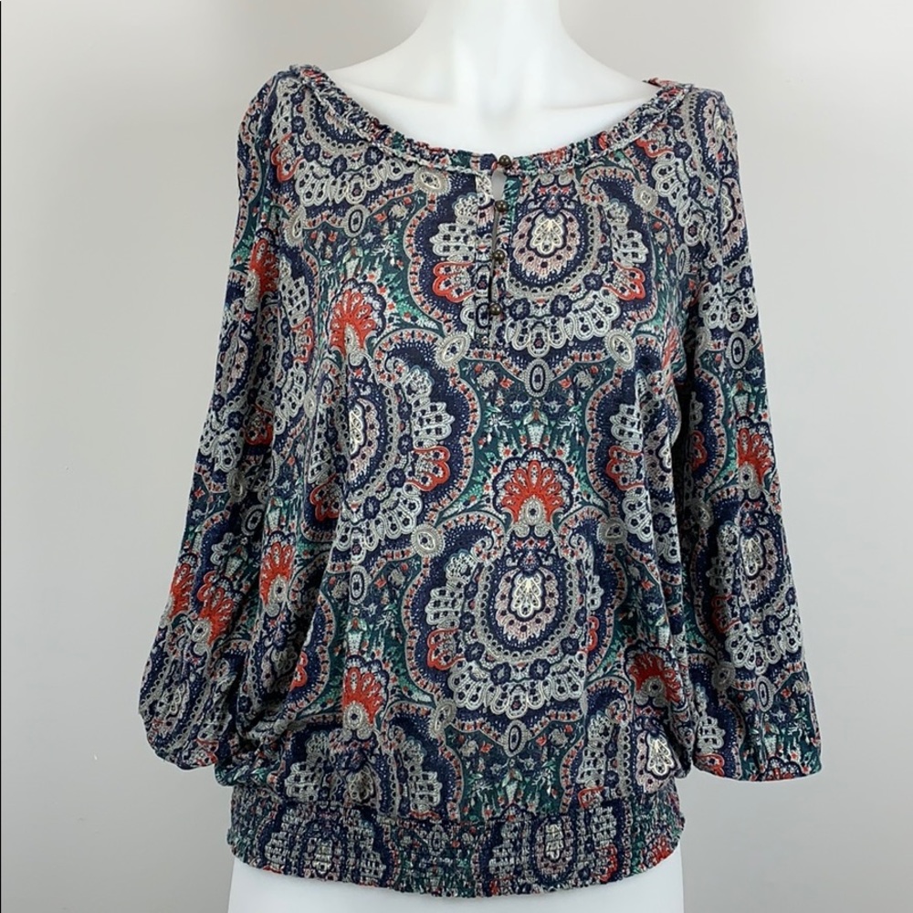 LUCKY BRAND paisley print top size medium.